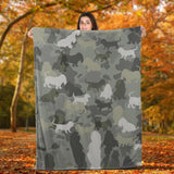 Basset Hound Camo Blanket