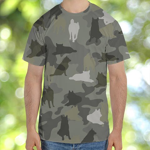 Norwegian Elkhound Camo T-Shirt