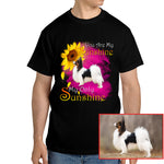 You Are My Sunshine Dog Photo Shirt - Cute Sunflower Pet Tee