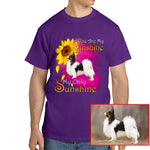 You Are My Sunshine Dog Photo Shirt - Cute Sunflower Pet Tee