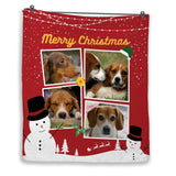 Create Your Own Personalized Dog Photo Christmas Blanket