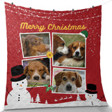 Create Your Own Personalized Dog Photo Christmas Blanket