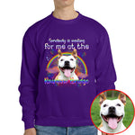 Somebody Is Waiting For Me At The Rainbow Bridge Pet Photo Memorial Shirt