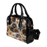 Pekingese Face Shoulder Handbag