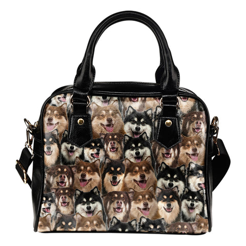 Finnish Lapphund Full Face Shoulder Handbag