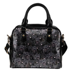 Black Russian Terrier Full Face Shoulder Handbag