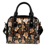 Tibetan Mastiff Full Face Shoulder Handbag