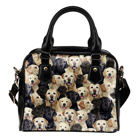 Labrador Retriever Full Face Shoulder Handbag