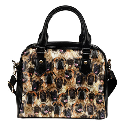 English Mastiff Full Face Shoulder Handbag