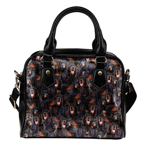 Gordon Setter Full Face Shoulder Handbag