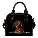 Boykin Spaniel Rose Zipper Shoulder Handbag