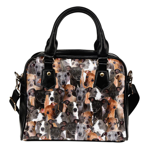 Italian Greyhound Full Face Shoulder Handbag