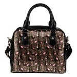 Flat Coated Retriever Full Face Shoulder Handbag