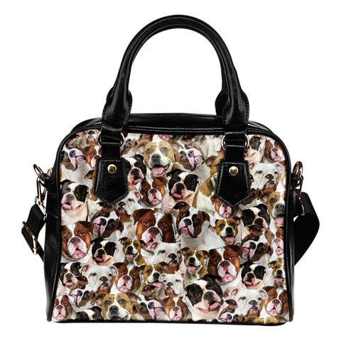 American Bulldog 2 Full Face Shoulder Handbag