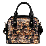 Griffon Bruxellois Full Face Shoulder Handbag