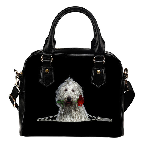 Komondor Rose Zipper Shoulder Handbag