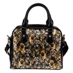 Border Terrier Full Face Shoulder Handbag