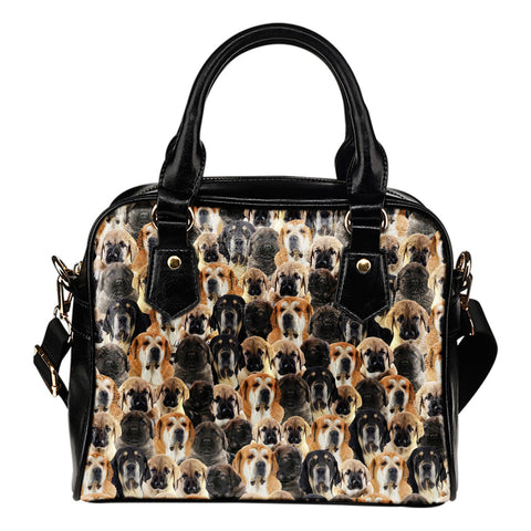 Spanish Mastiff Full Face Shoulder Handbag