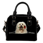 Havanese Rose Zipper Shoulder Handbag