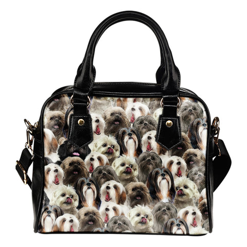 Lhasa Apso Full Face Shoulder Handbag