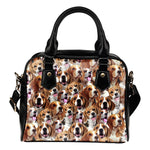 Beagle Full Face Shoulder Handbag