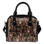 German Longhaired Pointer Full Face Shoulder Handbag