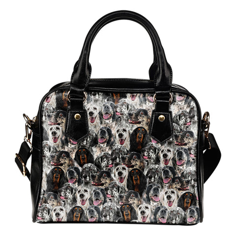 English Setter Full Face Shoulder Handbag