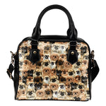 Tibetan Spaniel Full Face Shoulder Handbag