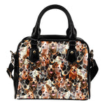 Australian Cattle Dog Full Face Shoulder Handbag