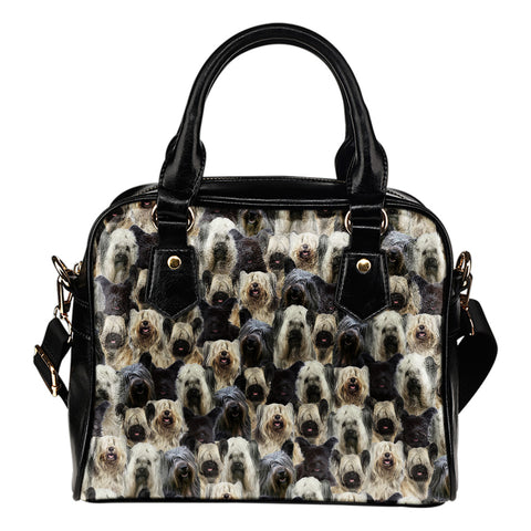 Skye Terrier Full Face Shoulder Handbag