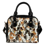 Borzoi Full Face Shoulder Handbag