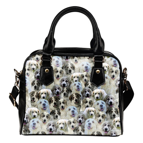 Great Pyrenees Full Face Shoulder Handbag