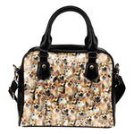 Welsh Corgi Full Face Shoulder Handbag