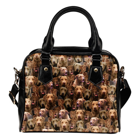 Chesapeake Bay Retriever Full Face Shoulder Handbag