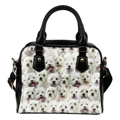 West Highland White Terrier Full Face Shoulder Handbag