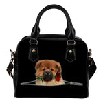 Chow Chow Rose Zipper Shoulder Handbag