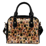 Shar Pei Full Face Shoulder Handbag