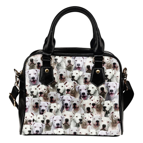 Dogo Argentino Full Face Shoulder Handbag