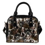 German Shorthaired Pointer Full Face Shoulder Handbag