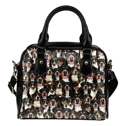 Greater Swiss Mountain Dog Full Face Shoulder Handbag