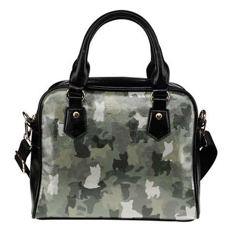 Yorkshire Terrier Camo Shoulder Handbag