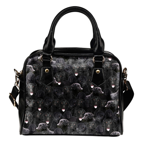 Curly Coated Retriever Full Face Shoulder Handbag