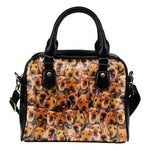 Airedale Terrier Full Face Shoulder Handbag