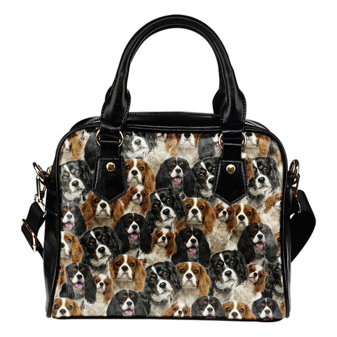 Cavalier King Charles Spaniel Full Face Shoulder Handbag