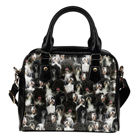 Tibetan Terrier Full Face Shoulder Handbag