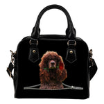 Irish Water Spaniel Rose Zipper Shoulder Handbag