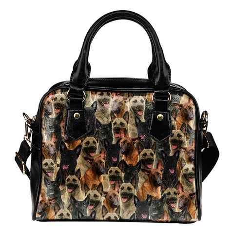 Dutch Shepherd Full Face Shoulder Handbag