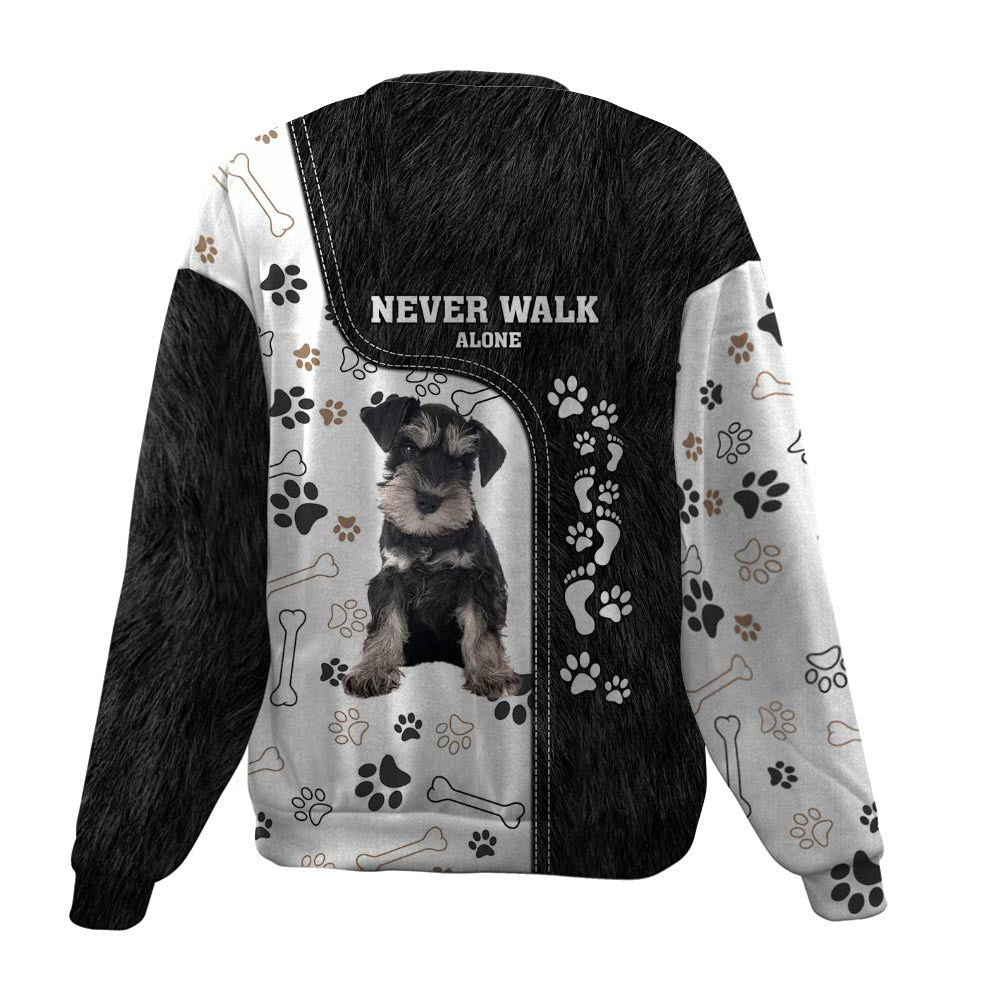 Schnauzer-Never Walk Alone-Premium Sweater