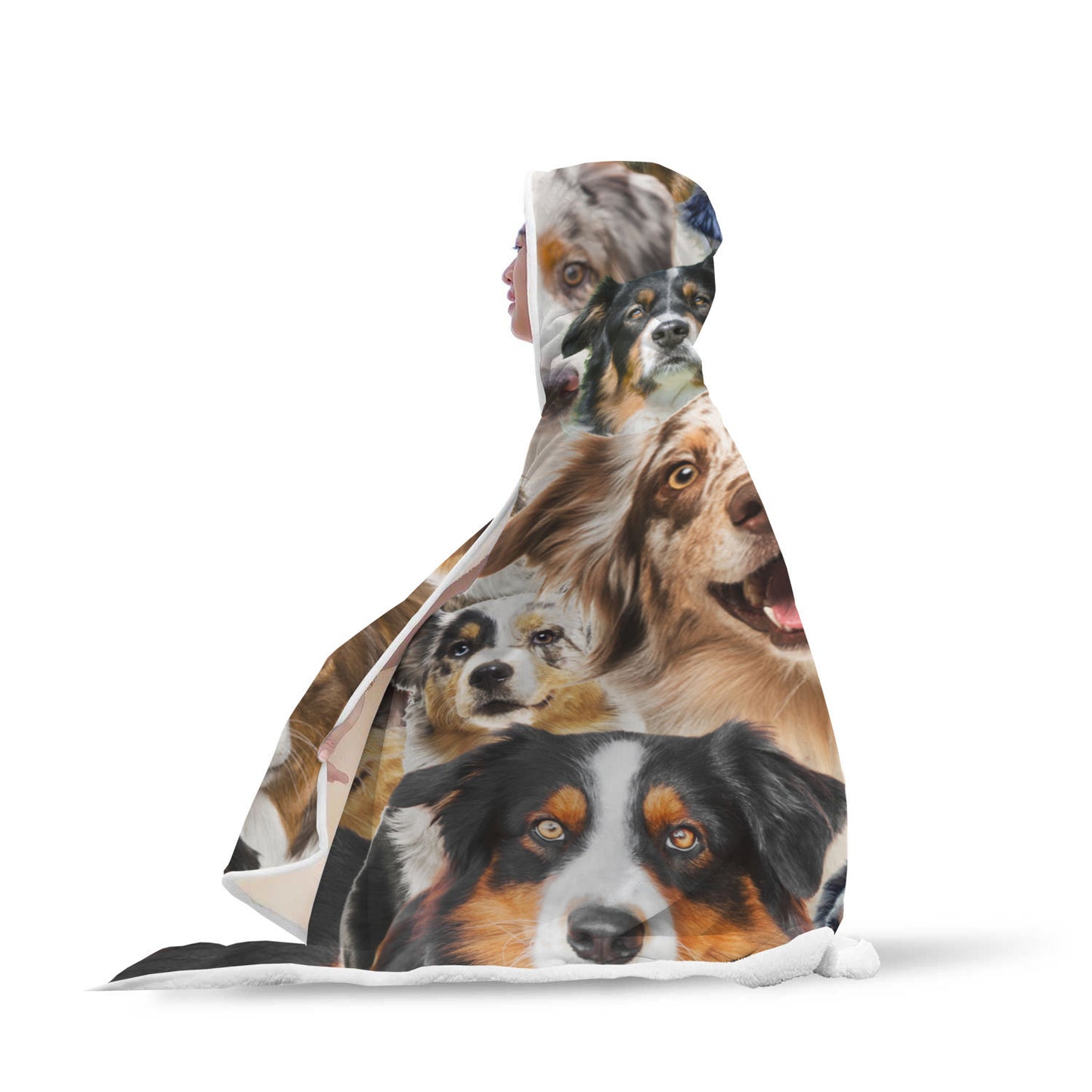 Australian Shepherd Hooded Blanket