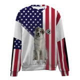 Great Pyrenees-USA Flag-Premium Sweater